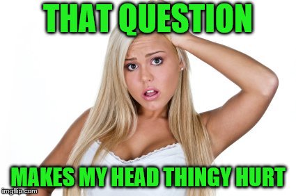 THAT QUESTION MAKES MY HEAD THINGY HURT | made w/ Imgflip meme maker