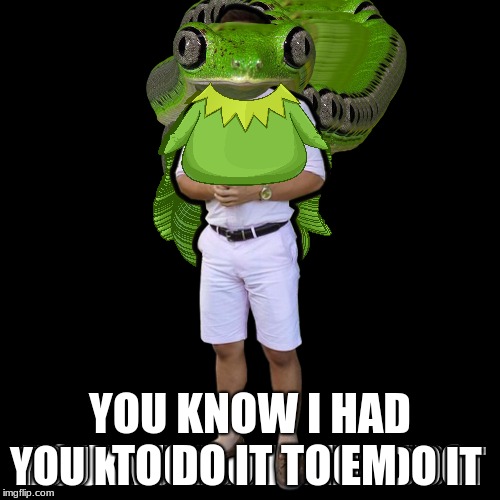 you know I had to do it to em | YOU KNOW I HAD TO DO IT TO EM | image tagged in frog,meme,kermit the frog | made w/ Imgflip meme maker