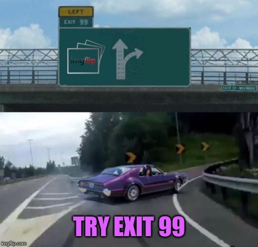 Mima takes exit 99 | TRY EXIT 99 | image tagged in mima takes exit 99 | made w/ Imgflip meme maker