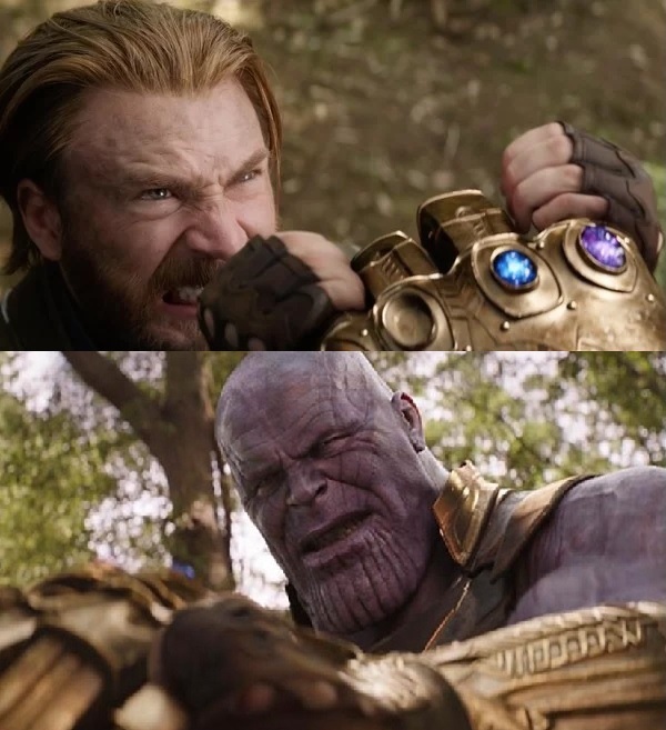 High Quality Avengers Infinity War Cap vs Thanos Blank Meme Template