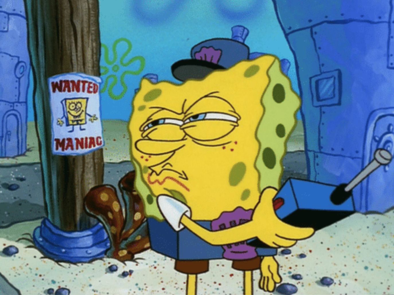 Spongebob Maniac Blank Meme Template