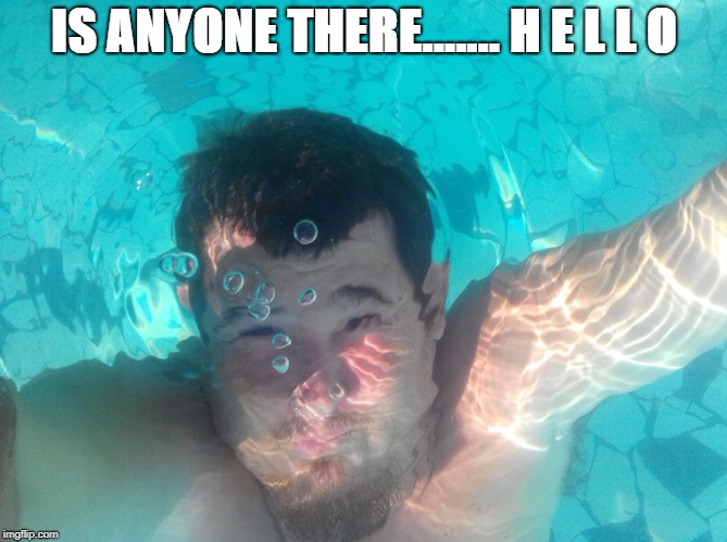 Swim4Good Aquatics | IS ANYONE THERE....... H E L L O | image tagged in just keep swimming,swimming is fun | made w/ Imgflip meme maker
