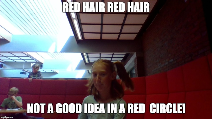red hairs problem | RED HAIR RED HAIR; NOT A GOOD IDEA IN A RED  CIRCLE! | image tagged in triggered | made w/ Imgflip meme maker