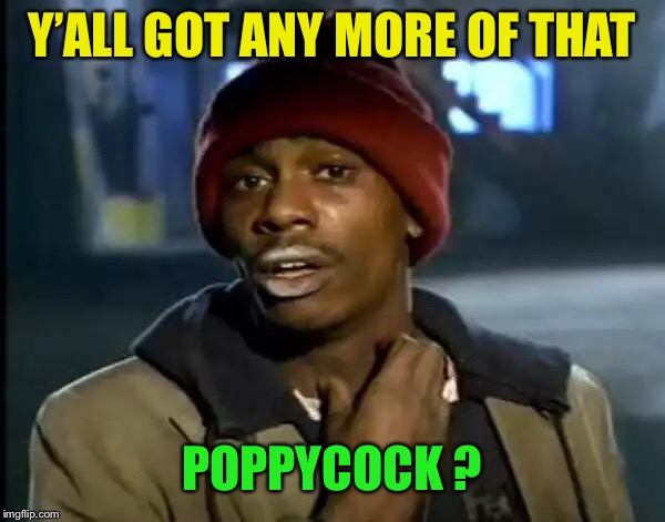 Y'all Got Any More Of That Meme | Y’ALL GOT ANY MORE OF THAT POPPYCOCK ? | image tagged in memes,y'all got any more of that | made w/ Imgflip meme maker