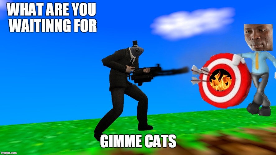 Angry Fish | WHAT ARE YOU WAITINNG FOR; GIMME CATS | image tagged in fish,gmod | made w/ Imgflip meme maker