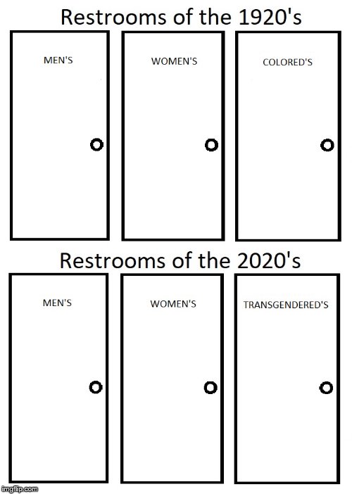 The More Things Change... | image tagged in public restrooms | made w/ Imgflip meme maker