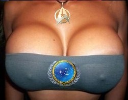 Star trek boobs uniform, ladies | image tagged in star trek boobs,nsfw,boobs,picard wtf,star trek,captain picard facepalm | made w/ Imgflip meme maker