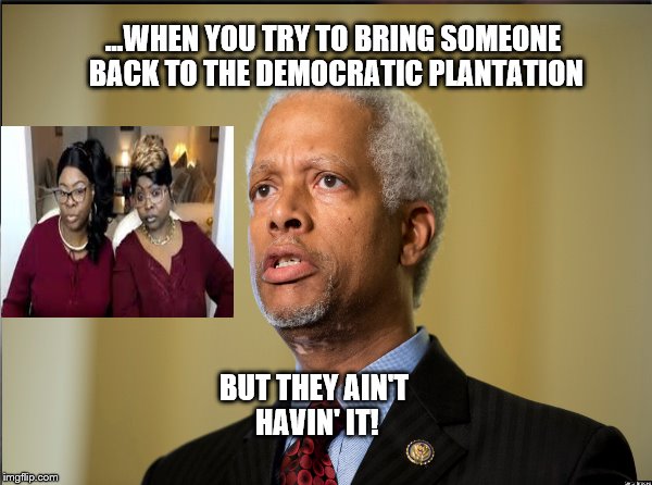 ...WHEN YOU TRY TO BRING SOMEONE BACK TO THE DEMOCRATIC PLANTATION; BUT THEY AIN'T HAVIN' IT! | made w/ Imgflip meme maker