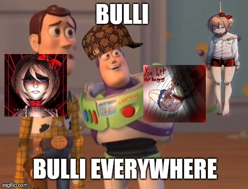 X, X Everywhere Meme | BULLI; BULLI EVERYWHERE | image tagged in memes,x x everywhere,scumbag | made w/ Imgflip meme maker