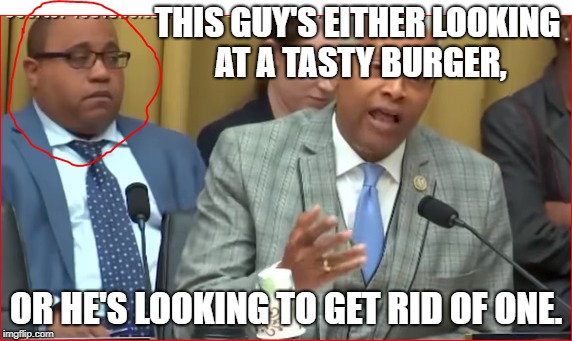 Grueling testimony. | THIS GUY'S EITHER LOOKING AT A TASTY BURGER, OR HE'S LOOKING TO GET RID OF ONE. | image tagged in poop,oh shit,toilet humor,political meme | made w/ Imgflip meme maker