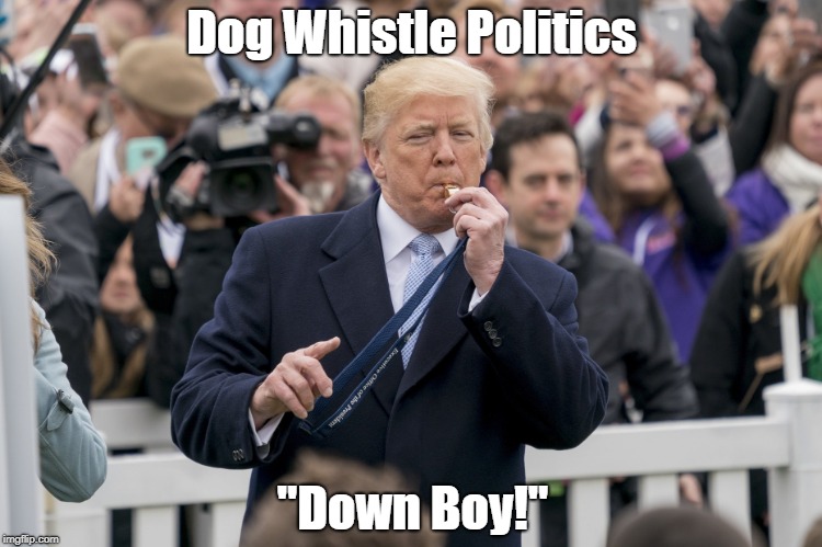 Dog Whistle Politics "Down Boy!" | made w/ Imgflip meme maker