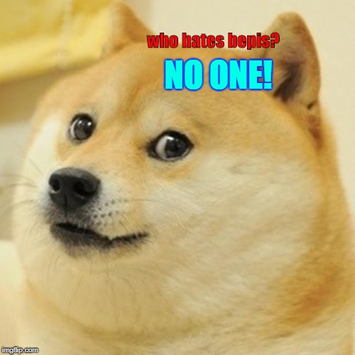 Doge Meme | who hates bepis? NO ONE! | image tagged in memes,doge | made w/ Imgflip meme maker