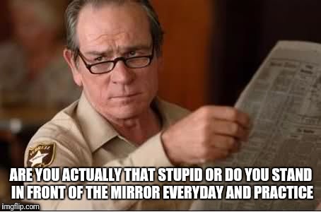 Are you stupid | ARE YOU ACTUALLY THAT STUPID OR DO YOU STAND IN FRONT OF THE MIRROR EVERYDAY AND PRACTICE | image tagged in are you stupid | made w/ Imgflip meme maker