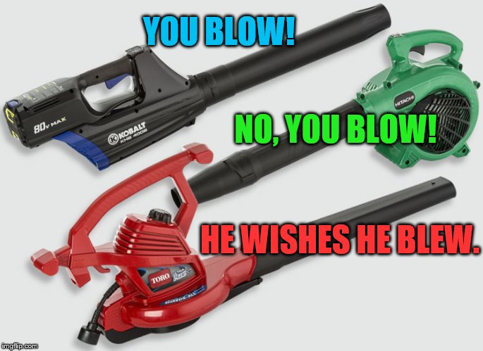 YOU BLOW! HE WISHES HE BLEW. NO, YOU BLOW! | made w/ Imgflip meme maker