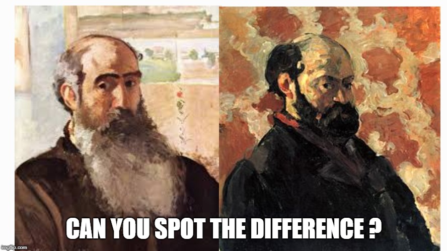 The epitome of identical patterns | CAN YOU SPOT THE DIFFERENCE ? | image tagged in painting,oil painting | made w/ Imgflip meme maker