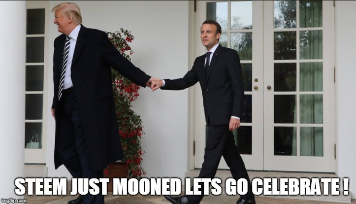 STEEM JUST MOONED LETS GO CELEBRATE ! | made w/ Imgflip meme maker