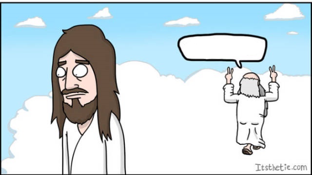 High Quality Jesus and the Father Blank Meme Template