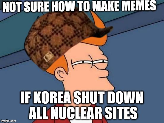 not sure | NOT SURE HOW TO MAKE MEMES; IF KOREA SHUT DOWN ALL NUCLEAR SITES | image tagged in memes about memes | made w/ Imgflip meme maker