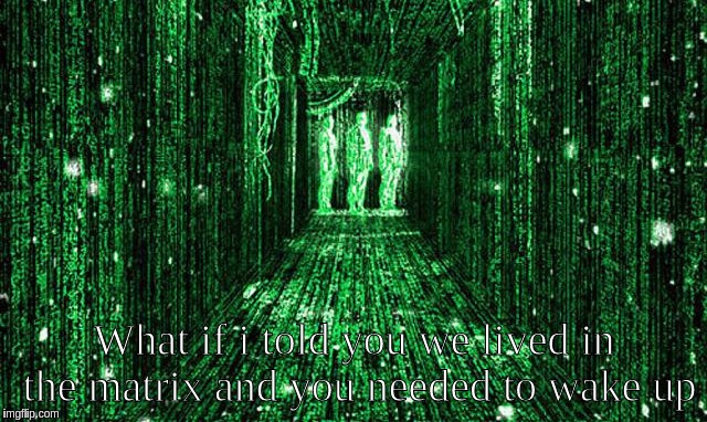#THEMATRIX #THESTORM #BRINGTHESTORM | What if i told you we lived in the matrix and you needed to wake up | image tagged in the matrix | made w/ Imgflip meme maker