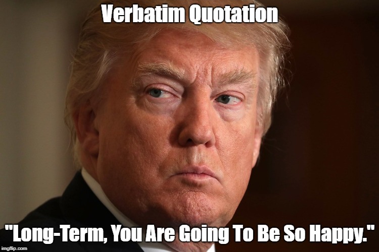 Verbatim Quotation "Long-Term, You Are Going To Be So Happy." | made w/ Imgflip meme maker