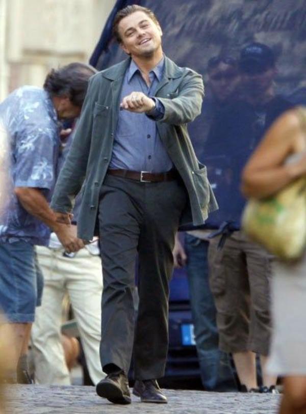 Leo Dicaprio walking Blank Meme Template