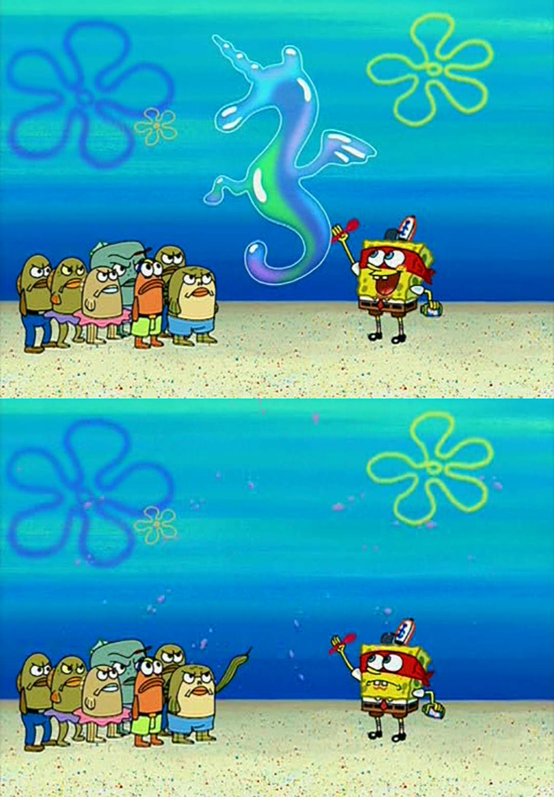 Spongebob bubble Blank Meme Template