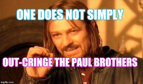I'm Back! | ONE DOES NOT SIMPLY; OUT-CRINGE THE PAUL BROTHERS | image tagged in memes,one does not simply,jake paul,logan paul | made w/ Imgflip meme maker