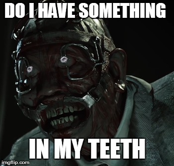 DO I HAVE SOMETHING; IN MY TEETH | image tagged in creepy smile | made w/ Imgflip meme maker