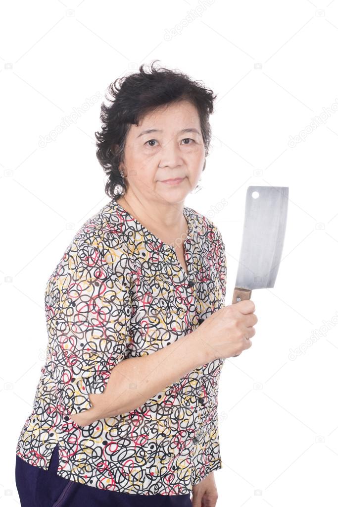 chinese woman cleaver Blank Meme Template