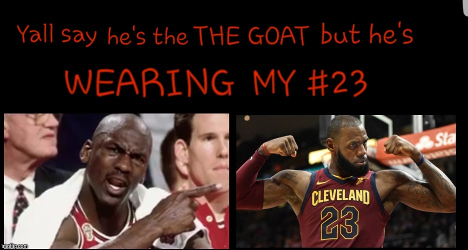 The G.O.A.T. | image tagged in the goat,michael jordan,lebron james | made w/ Imgflip meme maker