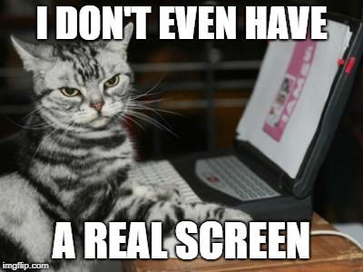 I DON'T EVEN HAVE A REAL SCREEN | made w/ Imgflip meme maker