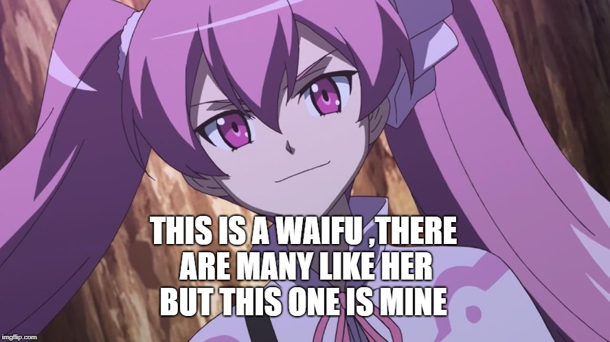 Mine | THIS IS A WAIFU ,THERE ARE MANY LIKE HER BUT THIS ONE IS MINE | image tagged in mine | made w/ Imgflip meme maker