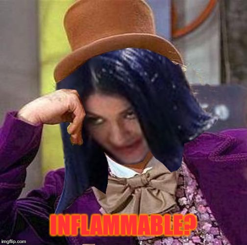 Creepy Condescending Mima | INFLAMMABLE? | image tagged in creepy condescending mima | made w/ Imgflip meme maker