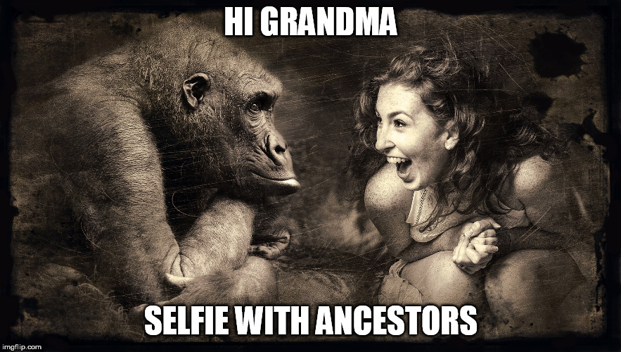 HI GRANDMA; SELFIE WITH ANCESTORS | made w/ Imgflip meme maker