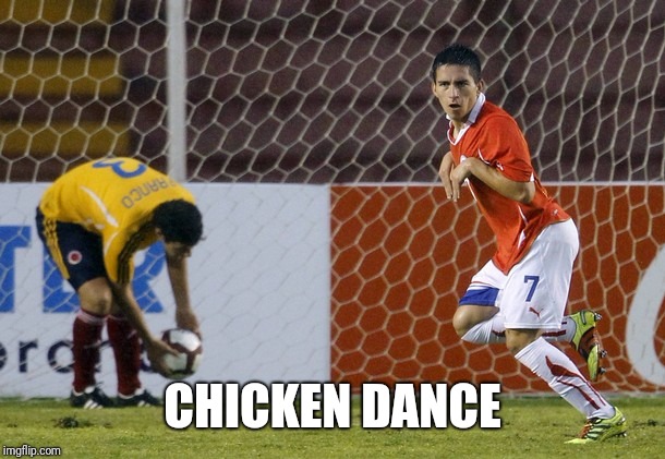 CHICKEN DANCE | image tagged in football | made w/ Imgflip meme maker