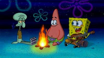 High Quality SpongeBob Campfire Song Blank Meme Template