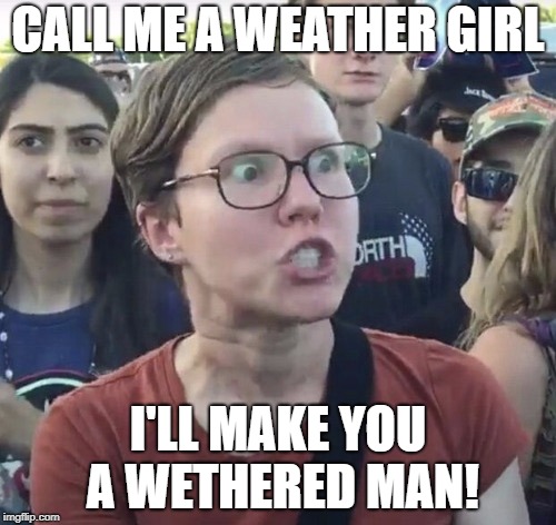 CALL ME A WEATHER GIRL I'LL MAKE YOU A WETHERED MAN! | made w/ Imgflip meme maker