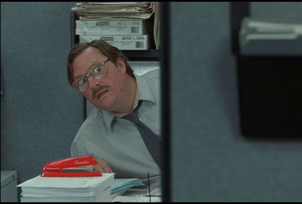 Milton and His Stapler Blank Meme Template