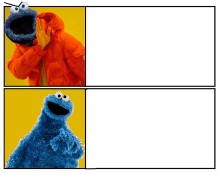 High Quality Cookie Monster Blank Meme Template