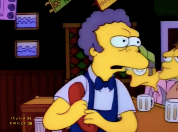 The Simpsons Moe's Tavern Amanda Hugginkiss Blank Meme Template