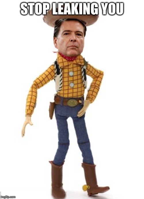 STOP LEAKING YOU | image tagged in james woody comey | made w/ Imgflip meme maker