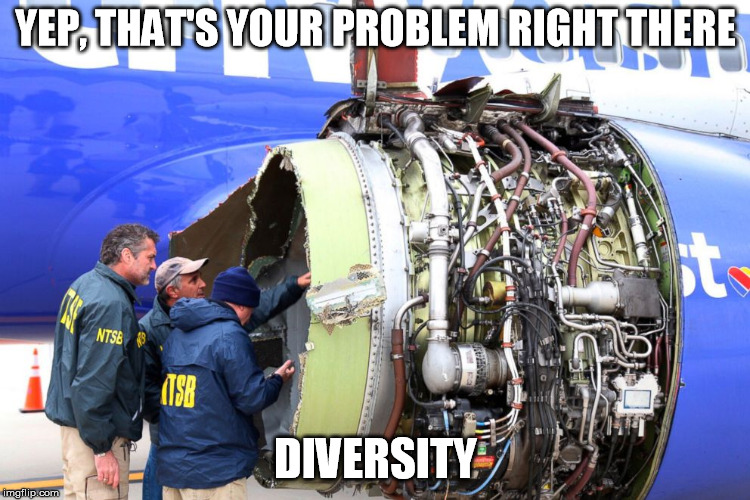 YEP, THAT'S YOUR PROBLEM RIGHT THERE; DIVERSITY | made w/ Imgflip meme maker