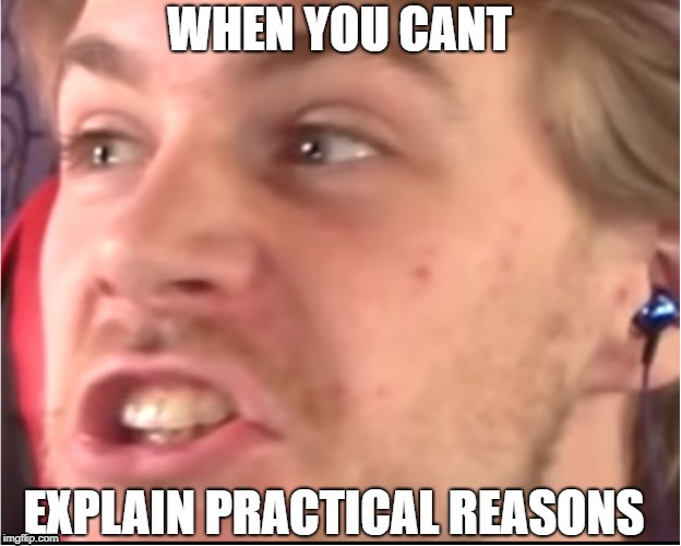 WHEN YOU CANT; EXPLAIN PRACTICAL REASONS | image tagged in memes,whenyoucantexplainpracticalreasons,notpewdiepie,peterknetter,imadethismemebtw,youtuber | made w/ Imgflip meme maker