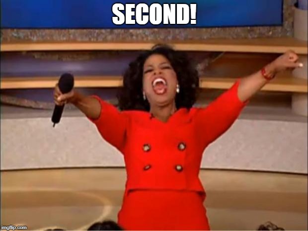 Oprah You Get A Meme | SECOND! | image tagged in memes,oprah you get a | made w/ Imgflip meme maker