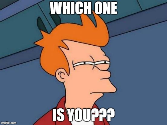 Futurama Fry Meme | WHICH ONE IS YOU??? | image tagged in memes,futurama fry | made w/ Imgflip meme maker