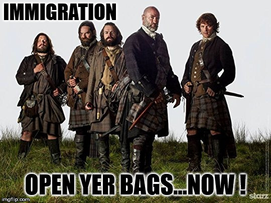 IMMIGRATION OPEN YER BAGS...NOW ! | made w/ Imgflip meme maker