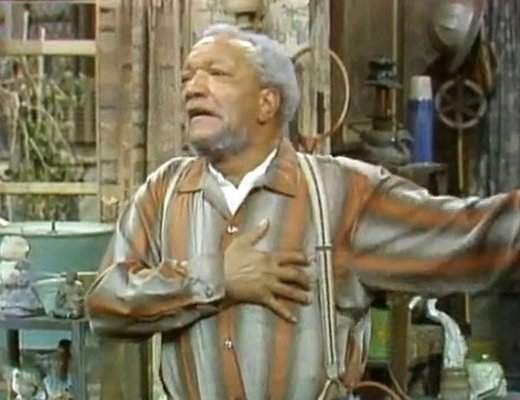 High Quality Fred Sanford heart attack  Blank Meme Template
