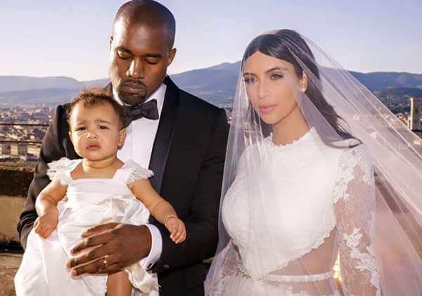 High Quality Wedding - Kanye West + Kim Kardashian 001 Blank Meme Template