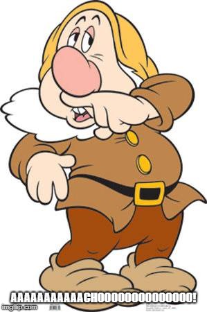 Sneezy | AAAAAAAAAAACHOOOOOOOOOOOOOO! | image tagged in sneezy | made w/ Imgflip meme maker