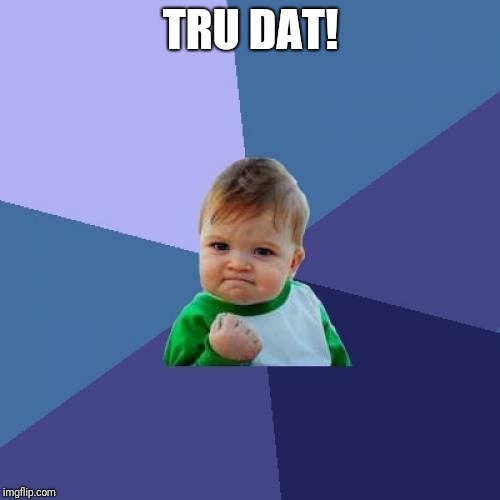 Success Kid Meme | TRU DAT! | image tagged in memes,success kid | made w/ Imgflip meme maker